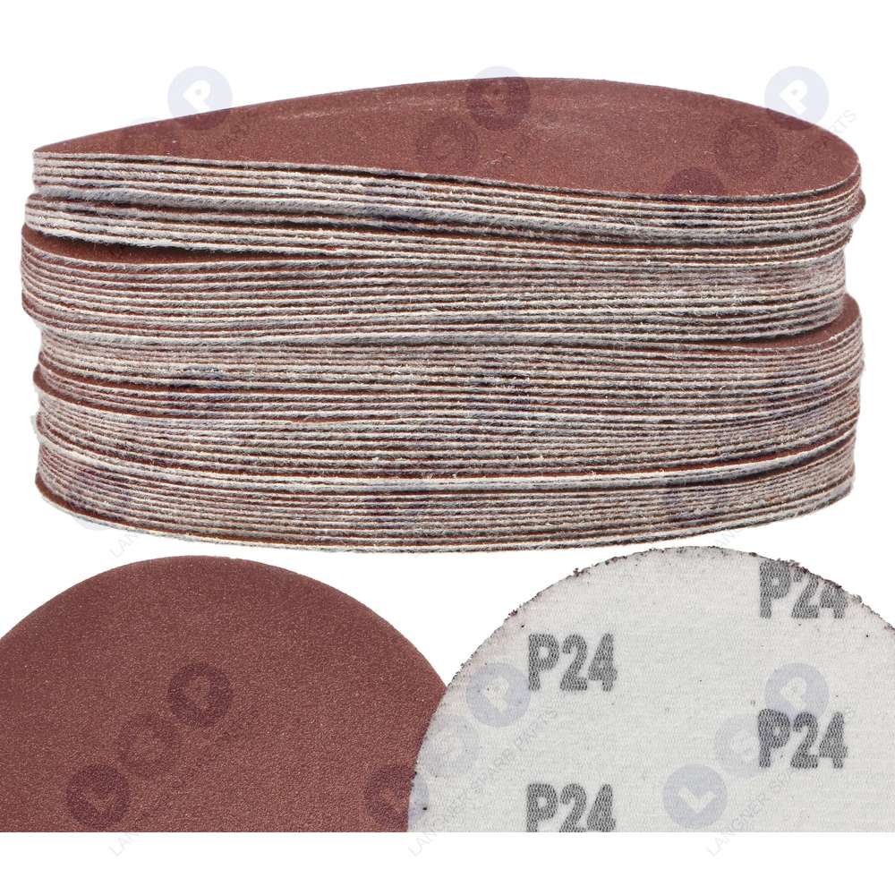 Brúsny papier Kotúče na suchý zips 125 mm pre uhlovú brúsku P24 50 ks